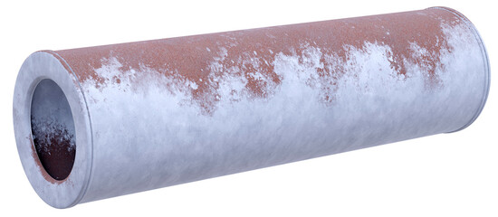 old pipe segment with rust line detail, ideal for realistic environment prop