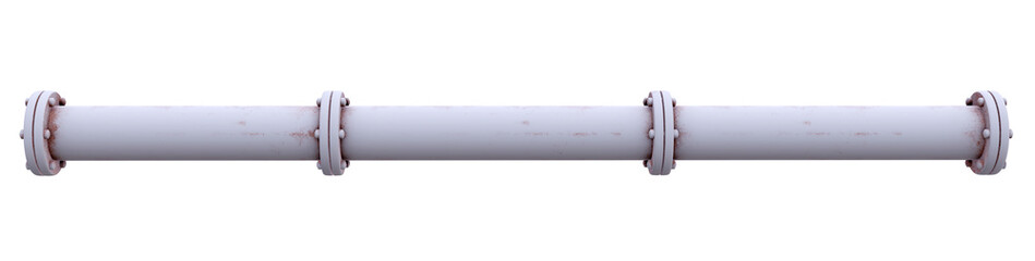 Heavy-duty metal pipe segment with bolted flanges, essential component for industrial fluid transportation and engineering infrastructure