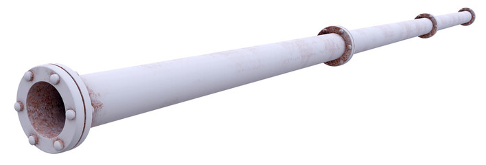 mechanical piping component with bolted flanges, isolated for design use.