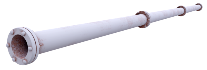 mechanical piping component with bolted flanges, isolated for design use.