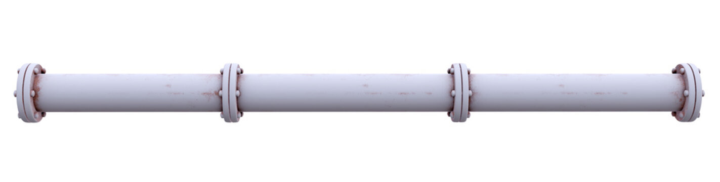 Heavy-duty metal pipe segment with bolted flanges, essential component for industrial fluid transportation and engineering infrastructure