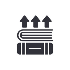 Books Stacked With Upward Arrows Knowledge Improvement