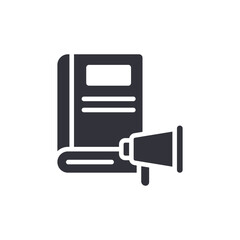 Book Announcement Concept Simple Style Design Icon