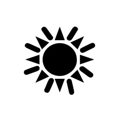 Simple sun graphic silhouette