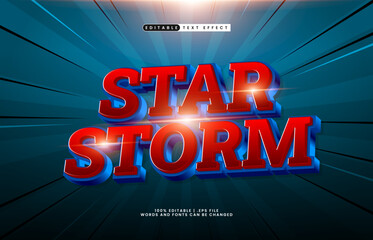 star storm editable cosmic glow text effect for game or poster