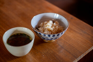 玄米と豆味噌汁