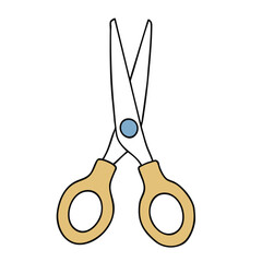 Scissors Illustration with yellow color