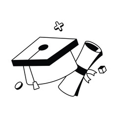 Representing Success, Achievement, And Academic Completion — Vector Icons
