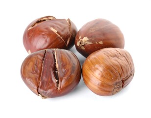 Roasted Chestnuts - A Close-Up View of Autumns Delight.