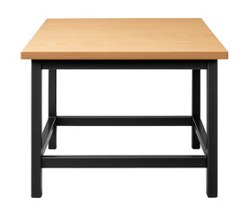 Sturdy low drawing table with metal frame and plywood top, ideal for community art classes.