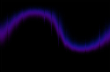Elegant purple wave on black background for presentations or website graphics and modern design