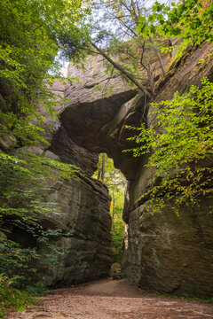Rock City Park Olean New York, Giant Rock Formations and Scenic Overlook