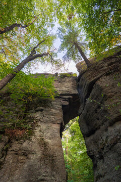 Rock City Park Olean New York, Giant Rock Formations and Scenic Overlook