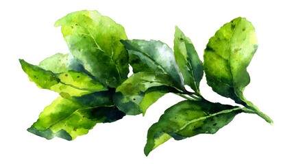 Lush vibrant green leaves in a natural serene environment highlighting the beauty and vitality of the natural world