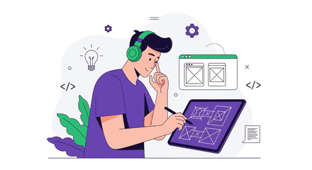 Innovative Digital Designer Crafting Modern Layouts And Engaging Website Interfaces