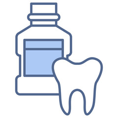 Mouth Wash Blue Icon