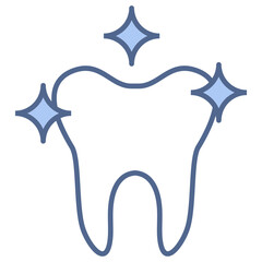 Dental Cleaning Blue Icon