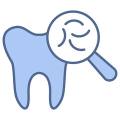 Bacteria In Mouth Blue Icon