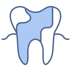 Dental Abscess Blue Icon