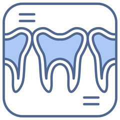 X Ray Teeth Blue Icon