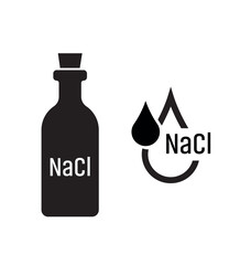 Laboratory glass with NaCL	