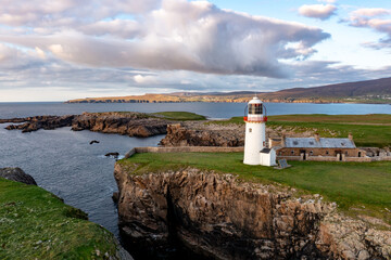 Aerial view of Rathlin O'Birne island in County Donegal, Irleand