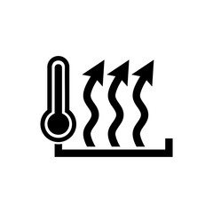 Heat icon isolated on white background