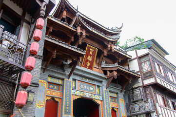 中国の重慶にある磁器口古鎮のとても美しい古い街並み風景A very beautiful view of the old townscape in Chongqing, China