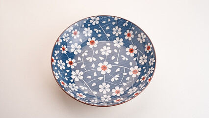 Empty patterned plate, Asian traditional tableware