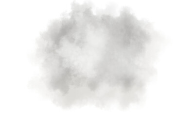 Illustration of grey smoke cloud isolated on transparent background, creating a mysterious and atmospheric effect, perfect for adding a touch of drama and intrigue to designs png