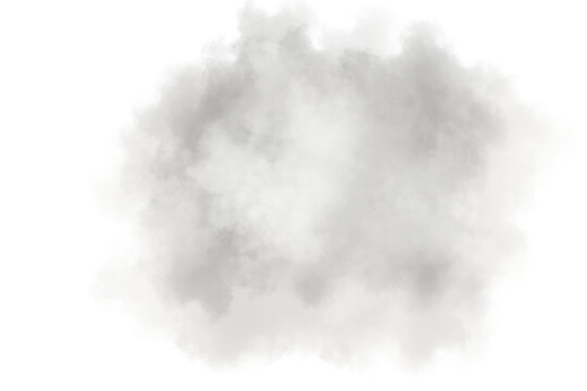 Illustration of grey smoke cloud isolated on transparent background, creating a mysterious and atmospheric effect, perfect for adding a touch of drama and intrigue to designs png
