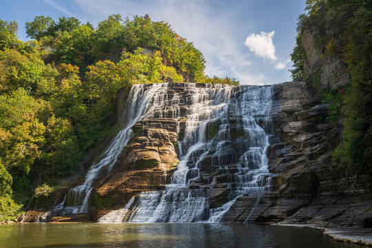 Ithaca Falls New York, Scenic Waterfall in the Finger Lakes