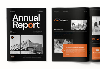 Modern Corporate Annual Report Design for Financial Growth
