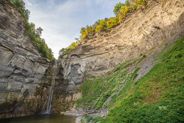 Taughannock Falls State Park New York, Tall Waterfall and Gorge in the Finger Lakes