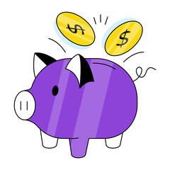Modern design icon of piggy bank