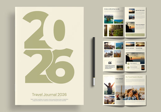 2026 Travel Journal and Adventure Magazine Template