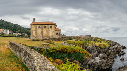 Santa Catalina Hermitage Church Fortification Walls Cliff Mundaka Basque Coast
