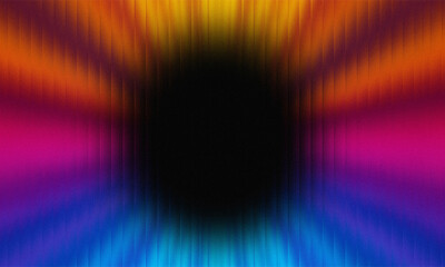 Vibrant pixelated burst of color radiating from a dark center