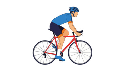 Obraz premium Man Riding a Bicycle.