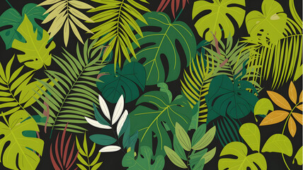 Cones on the branches of a green pine tree in a natural forest