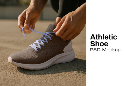Dynamic Athletic Shoe Mockup Psd