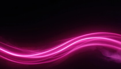 Abstract curved vertical light stripes in pink and magenta hues, glowing softly against a black background, elegant minimal style.