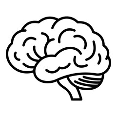 Fototapeta premium Cerebrum icon, representing the main part of the human brain. Symbolizes anatomy, brain structure, cognition, and mental functions in a clean, editable vector illustration.