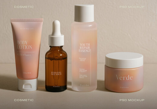 Elegant Skincare Product Mockup Psd
