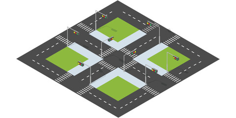 
Roads and highways in perspective. Road path with different bends. The road connects the cities. Vector illustration Winding road vector illustration. Seamless highway marking Isolated on background 