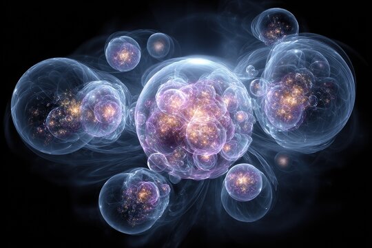 Abstract Glowing Particle System - Powered by Adobe