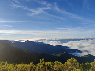 mountain landscape with clouds