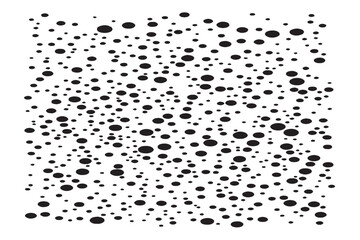 Random Black Polka Dots and Circles on White Background Texture