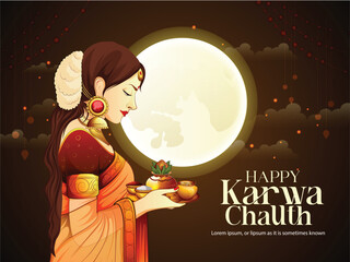 Karwachuth illustration vector art