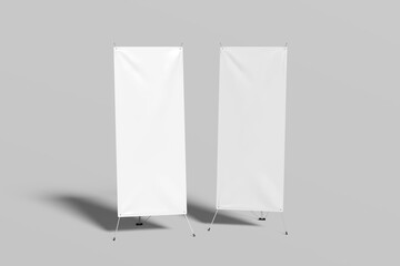 Standing X Banner Blank Mockup